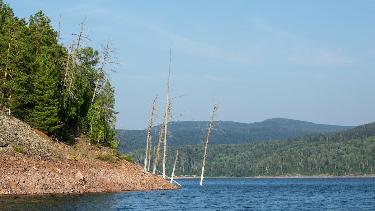 Красноярское водохранилище Бирюса