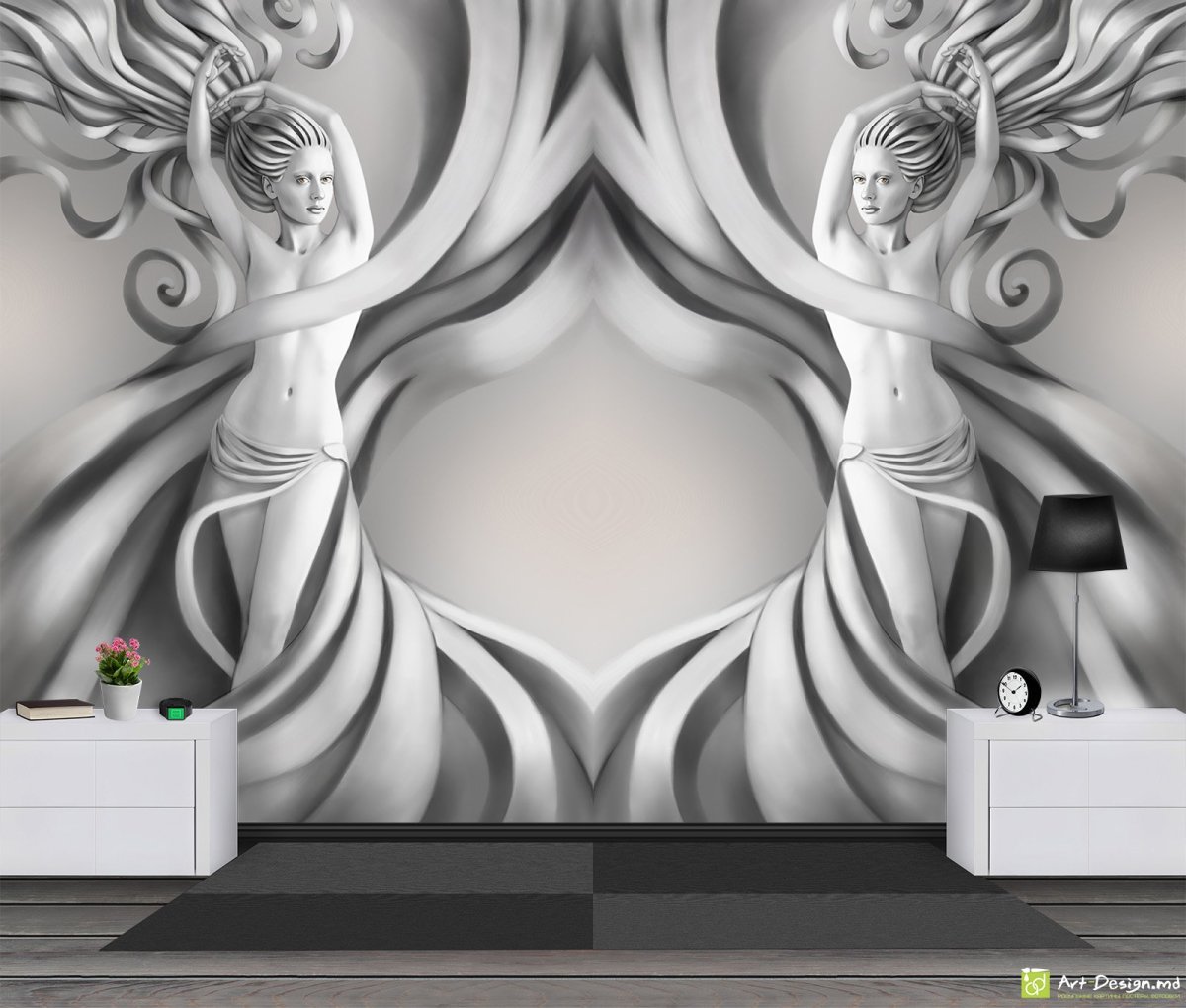 Фотообои на стену 3d девушка