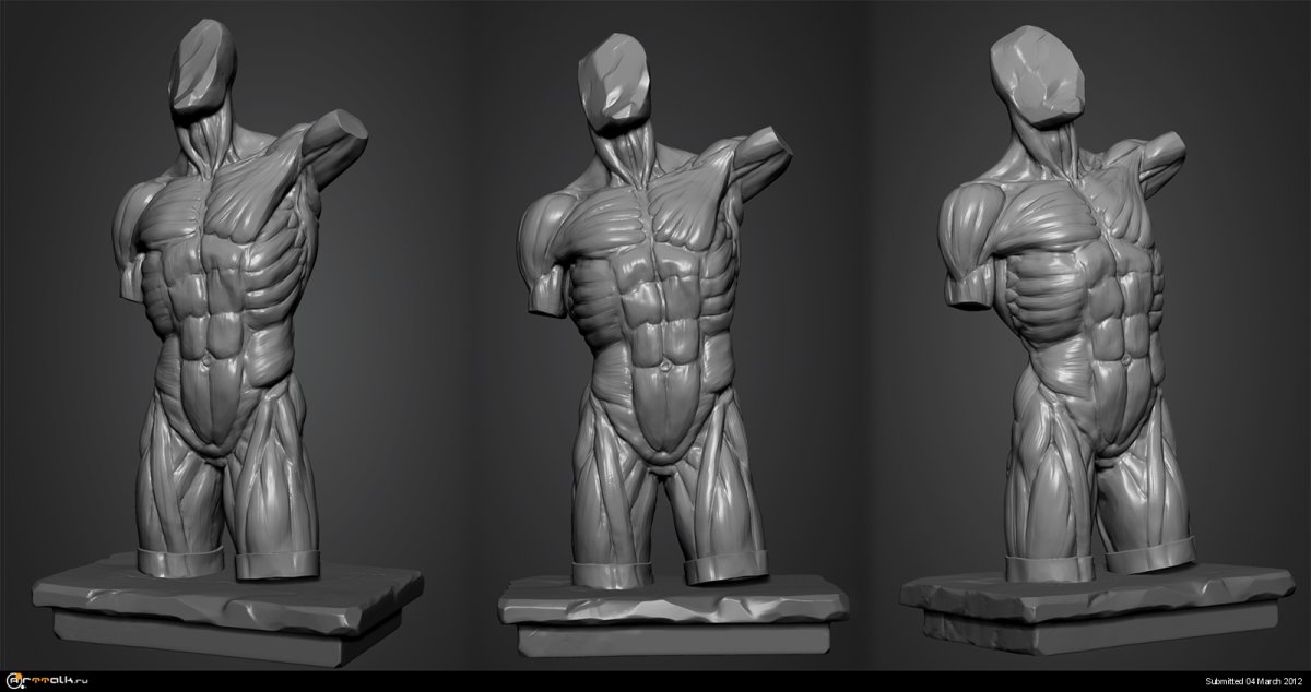 Экорше для Zbrush