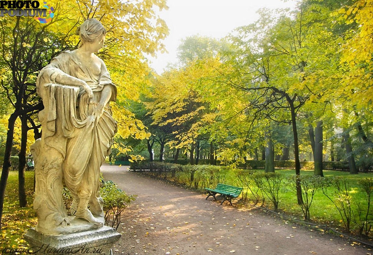 Питер летний сад осенью