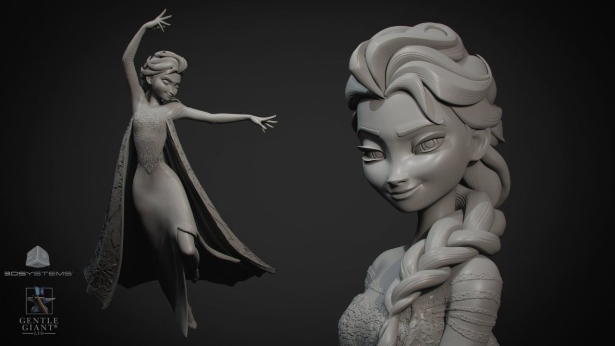 Zbrush скульпт Эльза