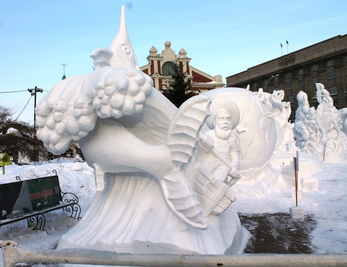 Снежные скульптуры Омск
