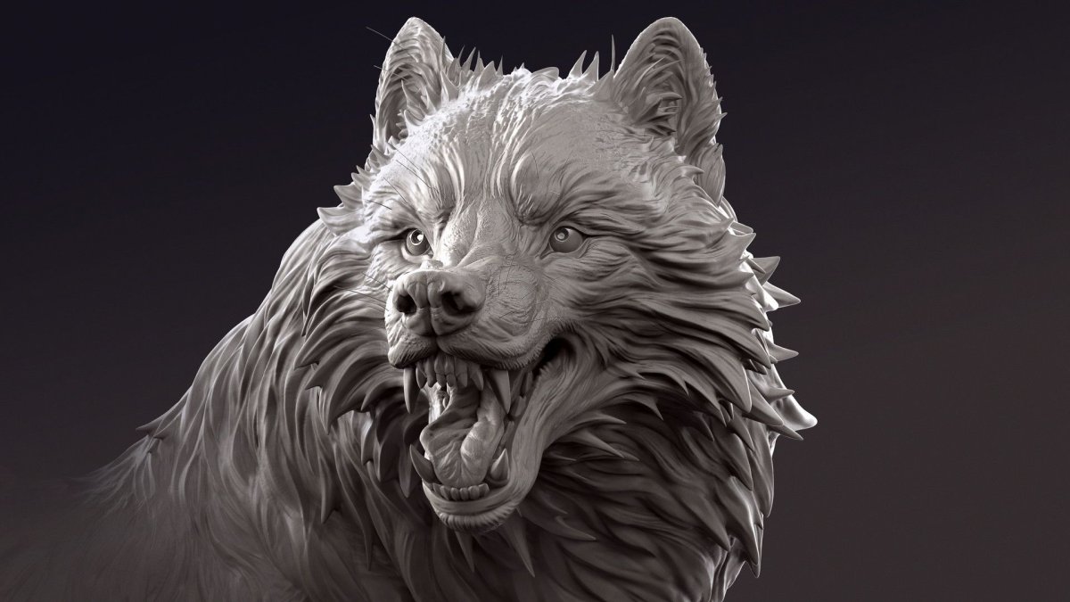 Волк оборотень Zbrush