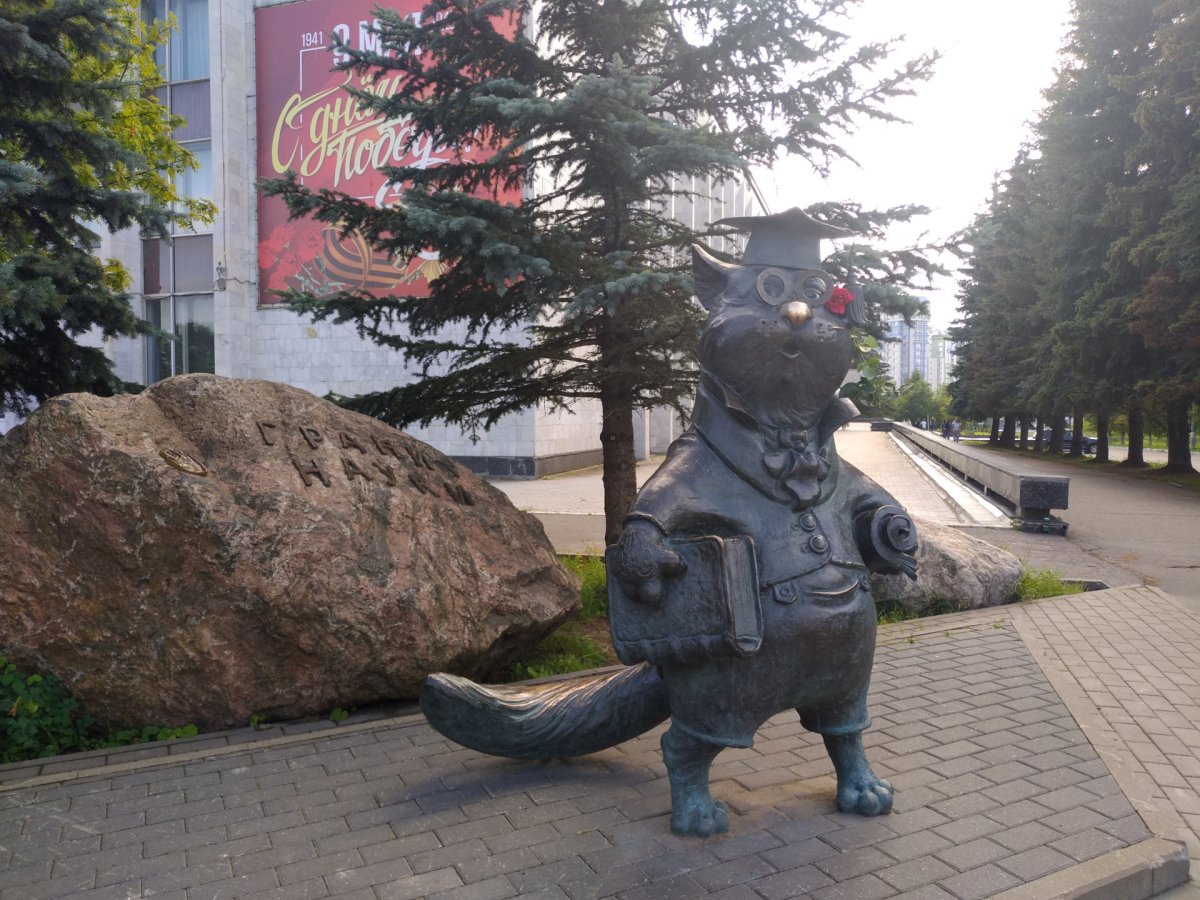 Памятник коту ученому в Обнинске