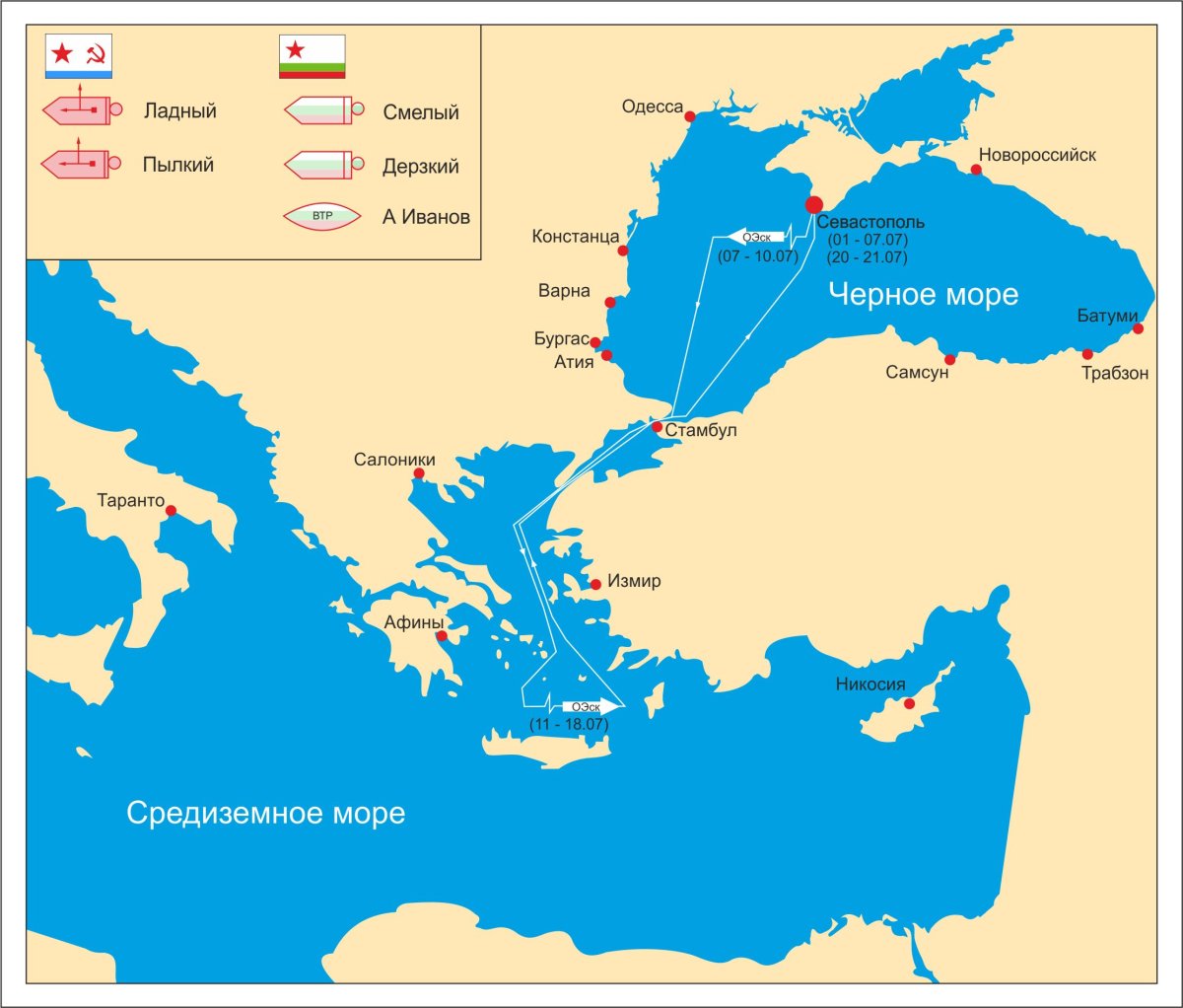 Средиземное море и черное море на карте