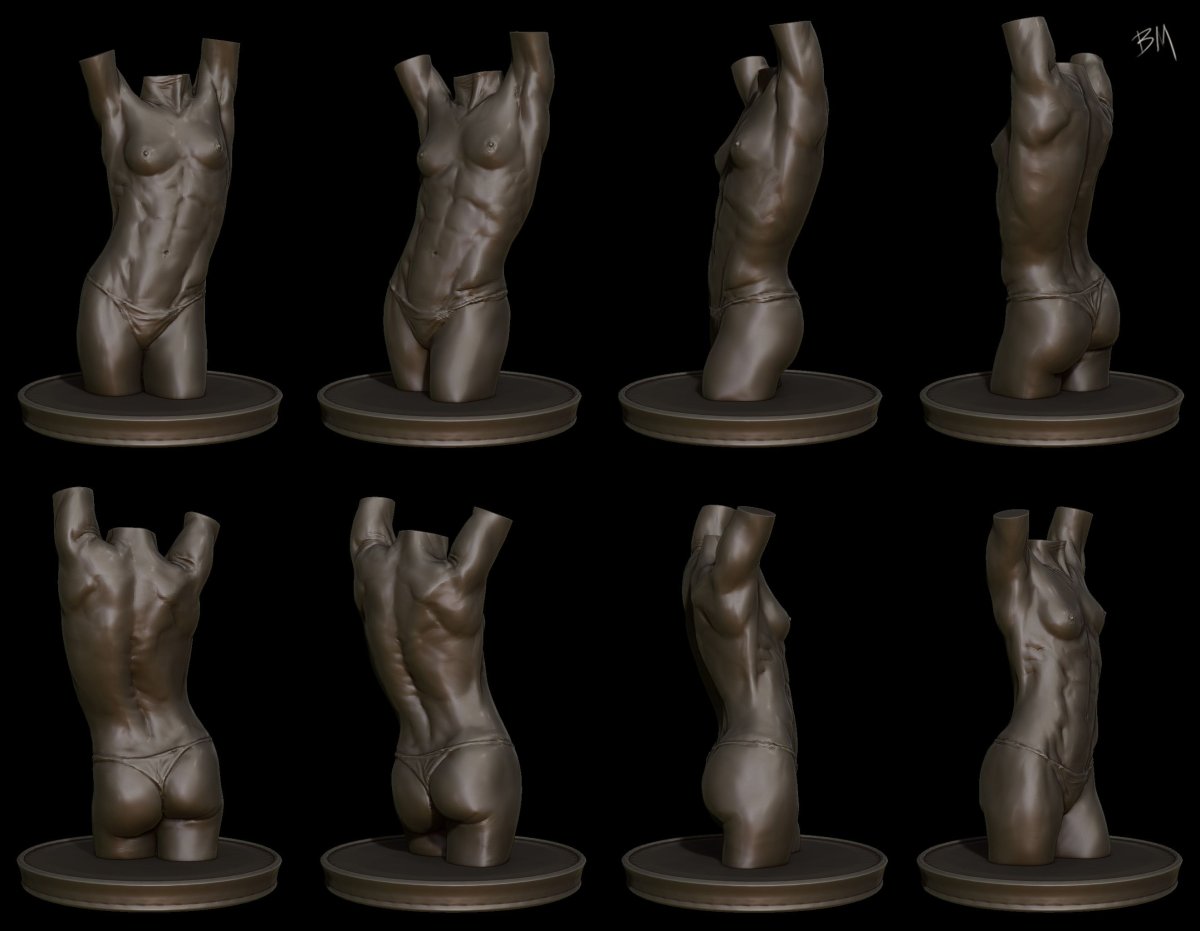 Анатомия женского тела Zbrush