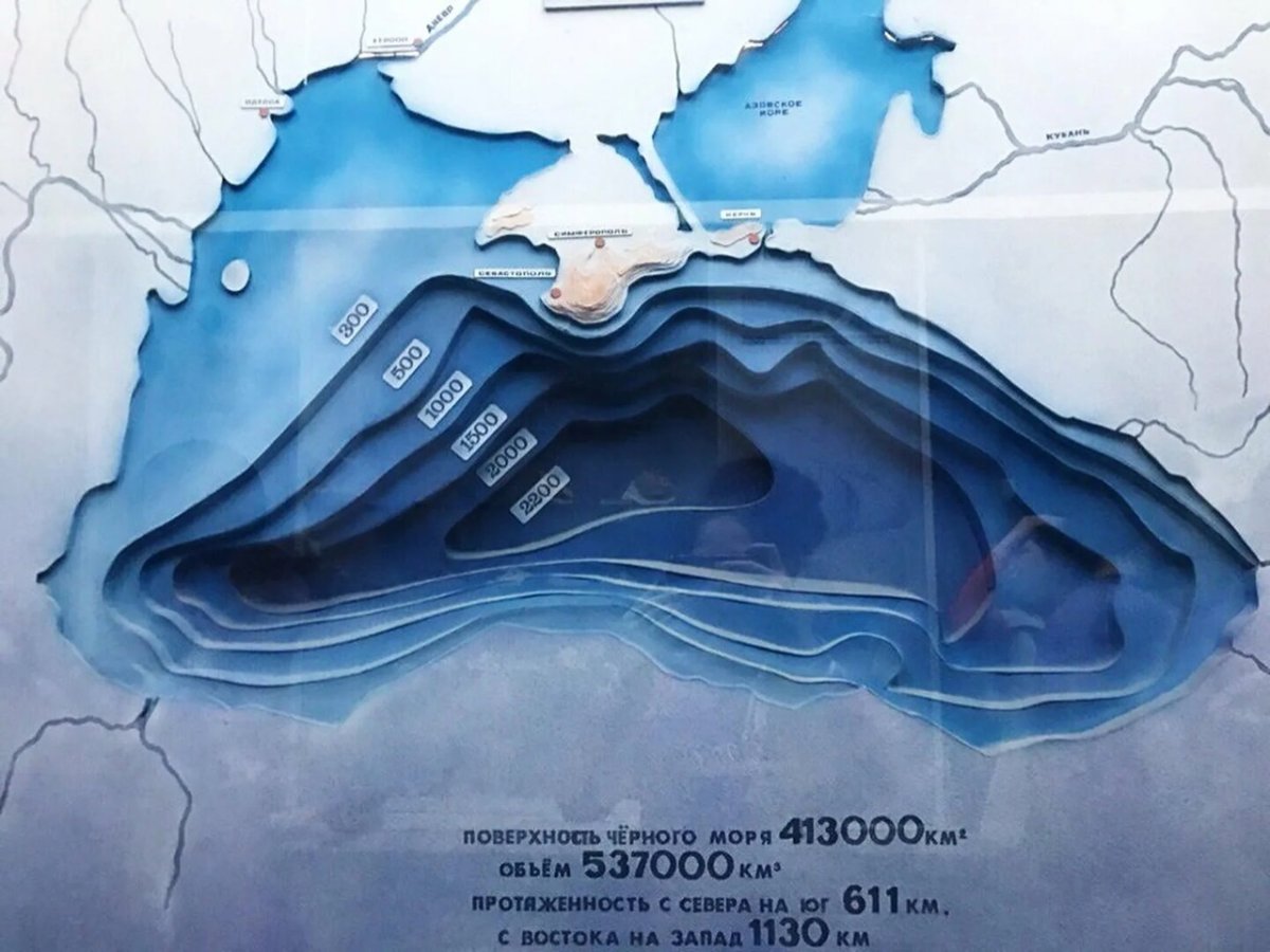 Рельеф дна черного моря