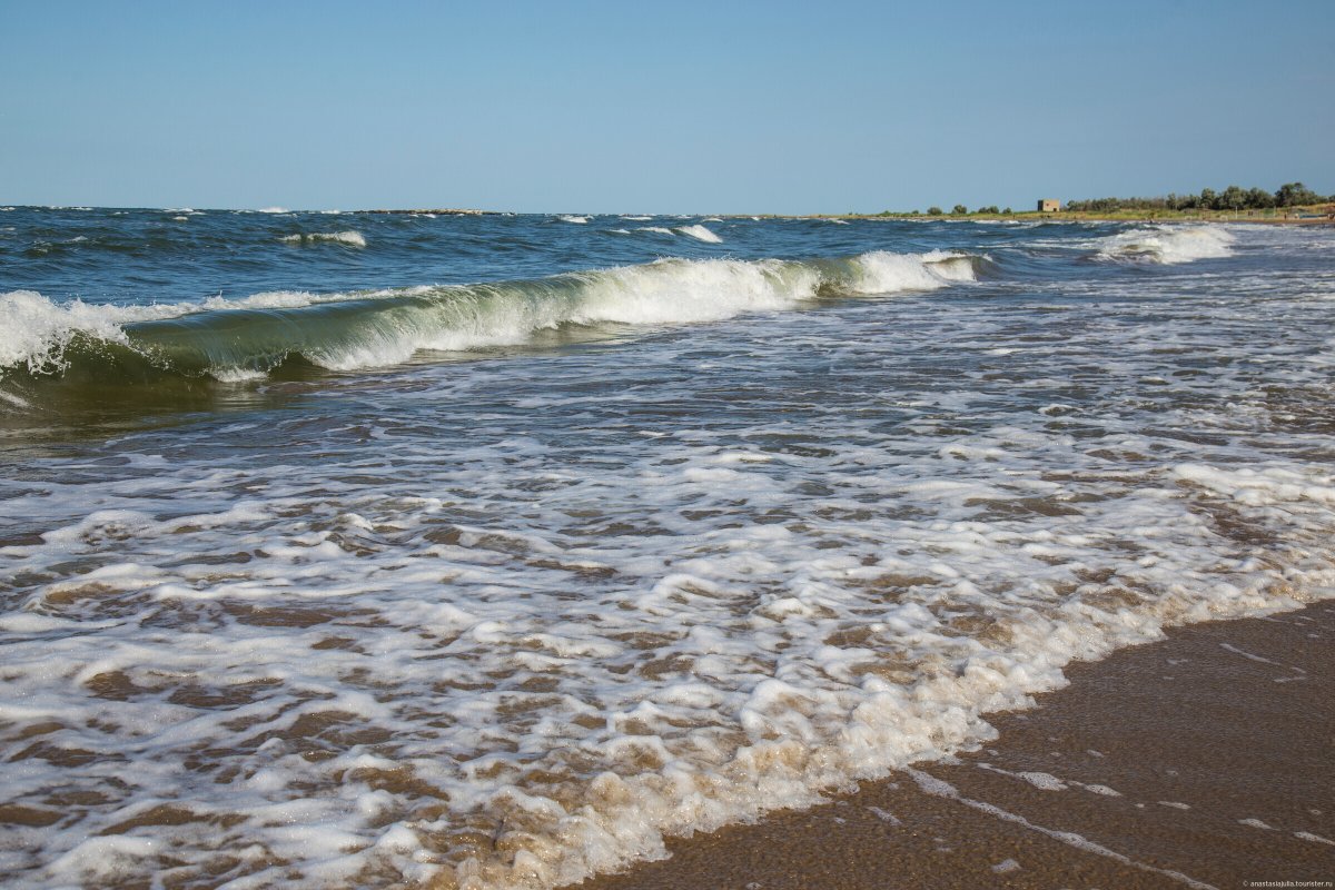 Каспийское море вода пляж