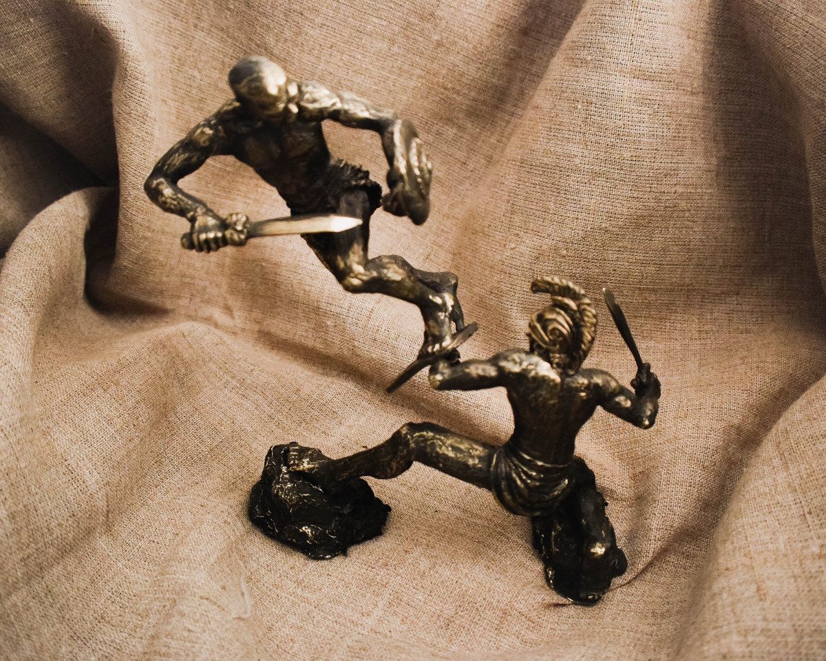 Gladiator Bronze Figure