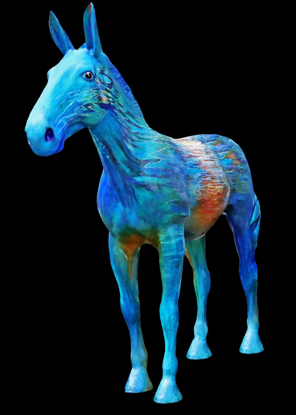 Синяя лошадка