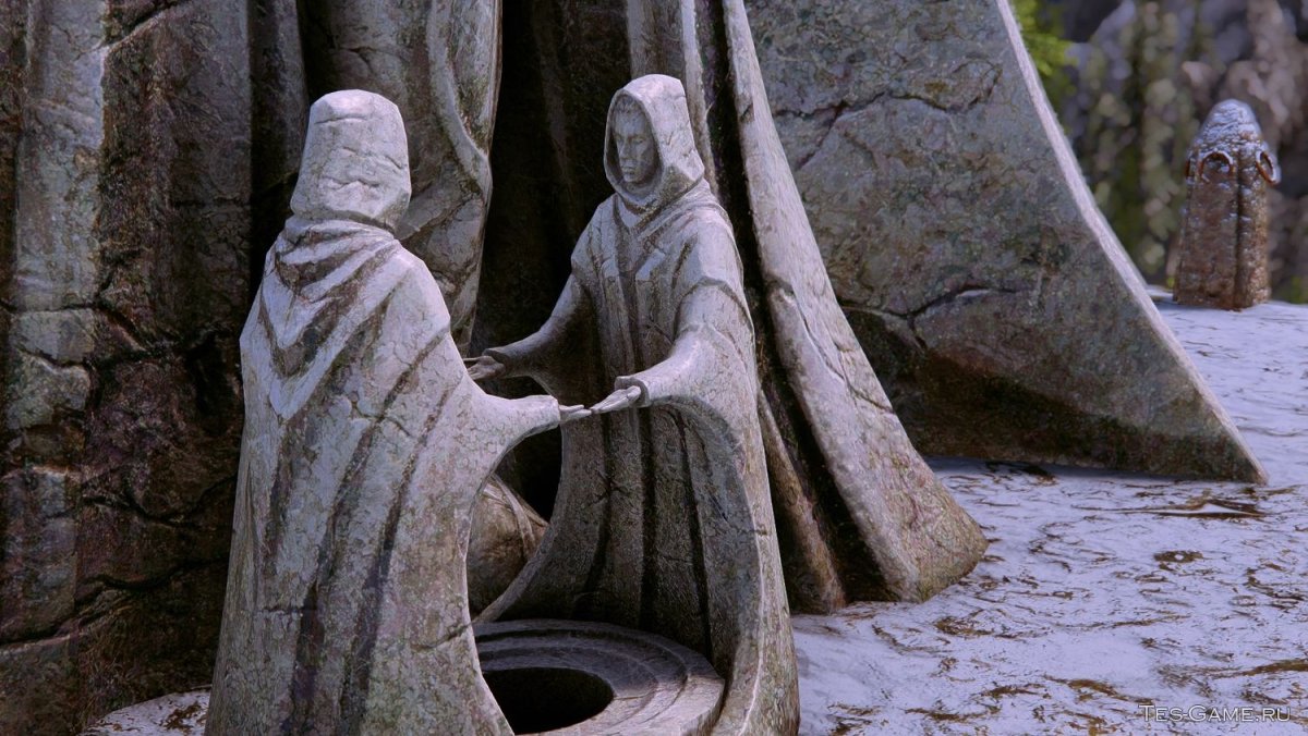 Статуя водопад
