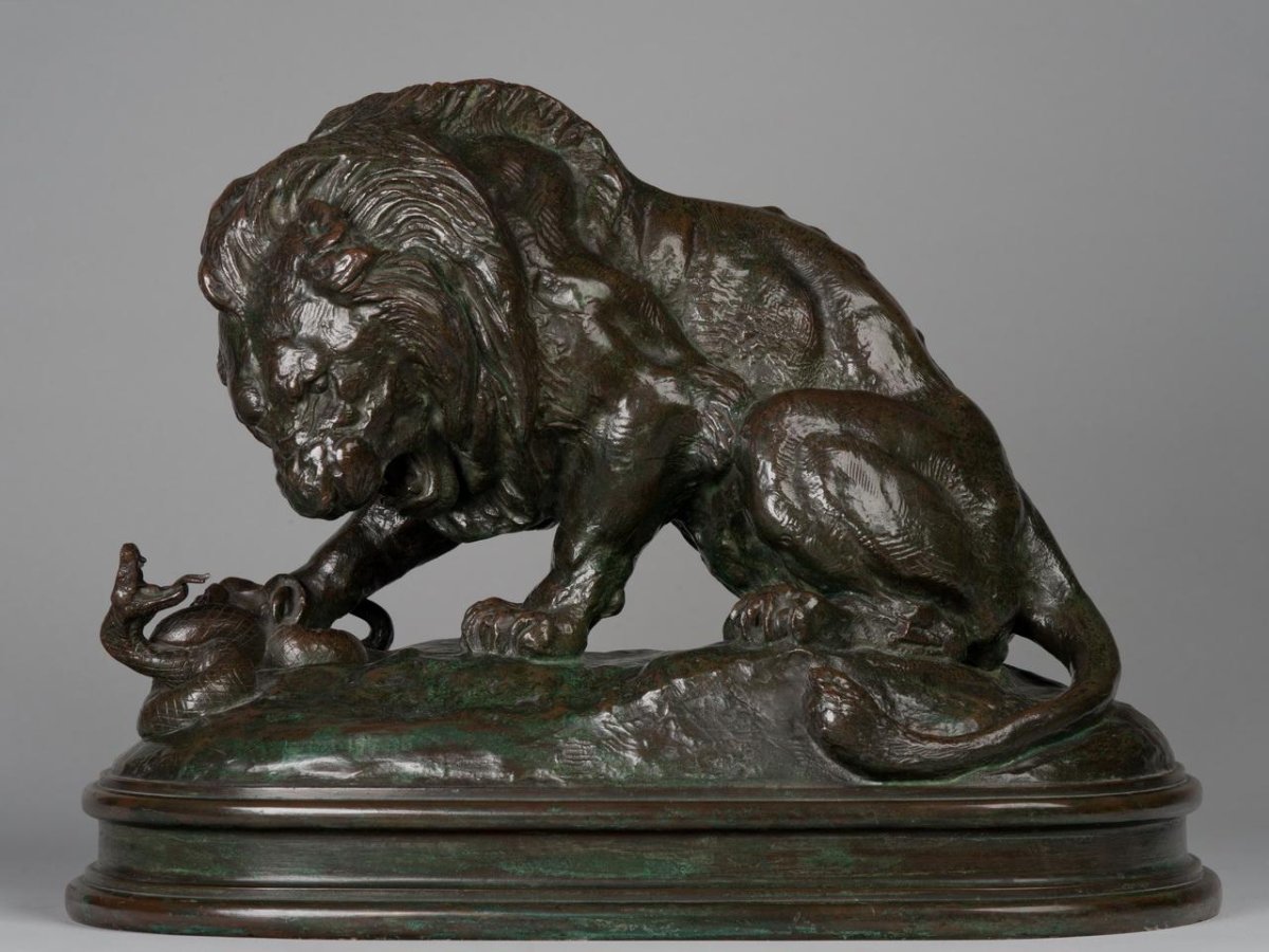 Антуан Луи Бари «Лев и змея» (1833, ГМИИ)