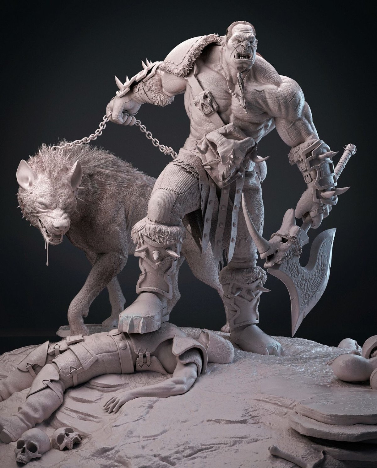 Zbrush 3d статуи