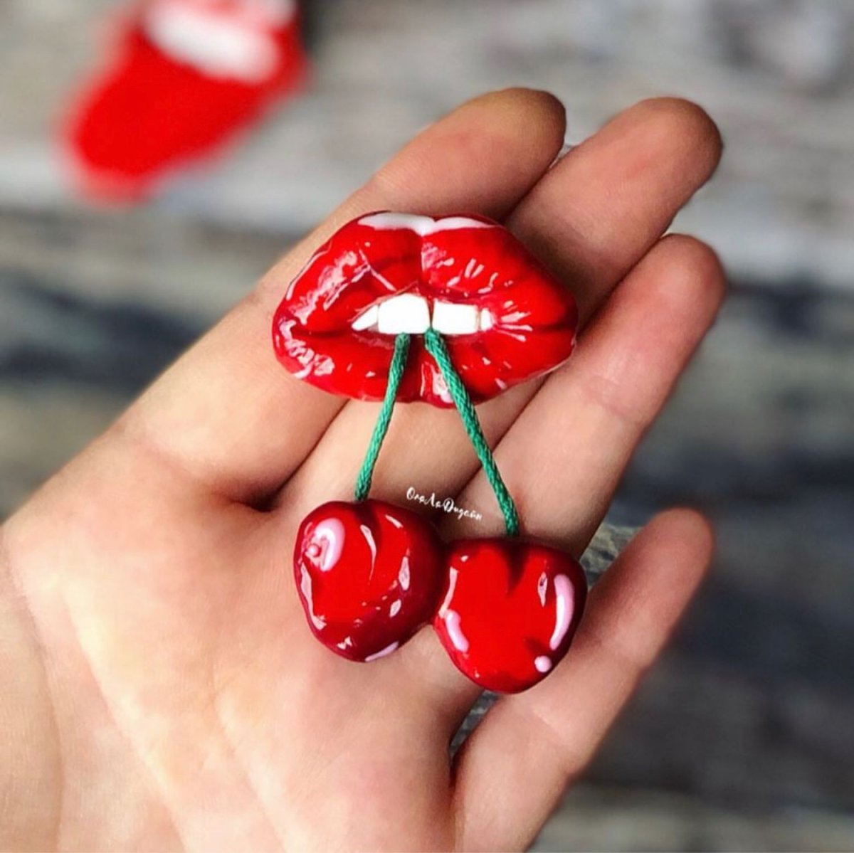 Вишенки из полимерной глины