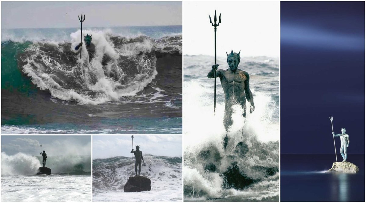 Статуя Нептуна в море