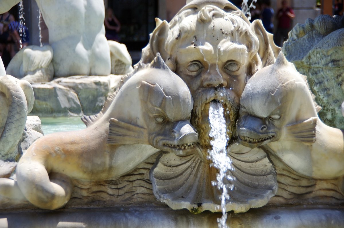 The Grand illuminated Fountain in the Pool of Neptune in Honor of the King of Spain, 1864
