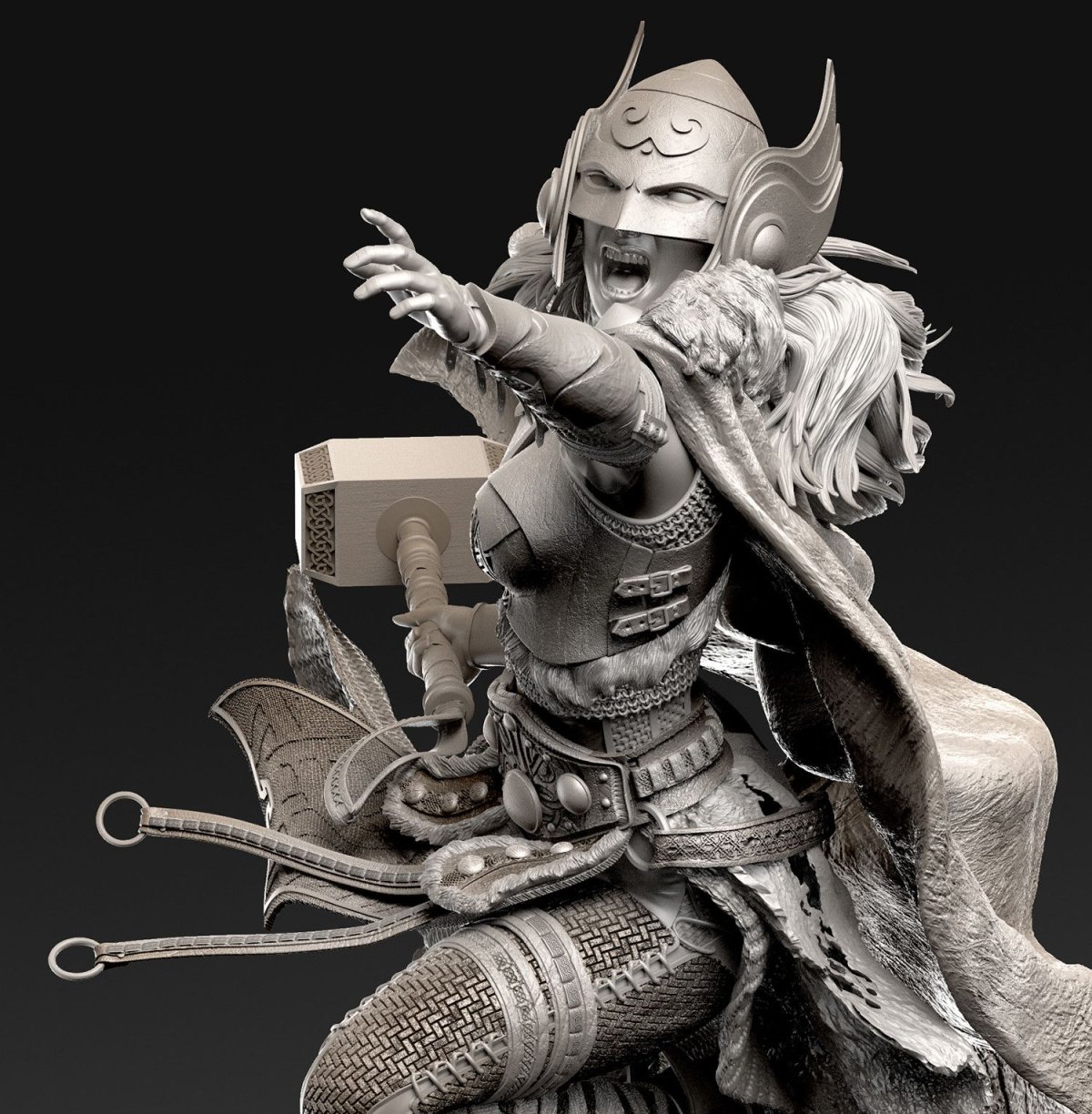 Скульптура Викинг Zbrush