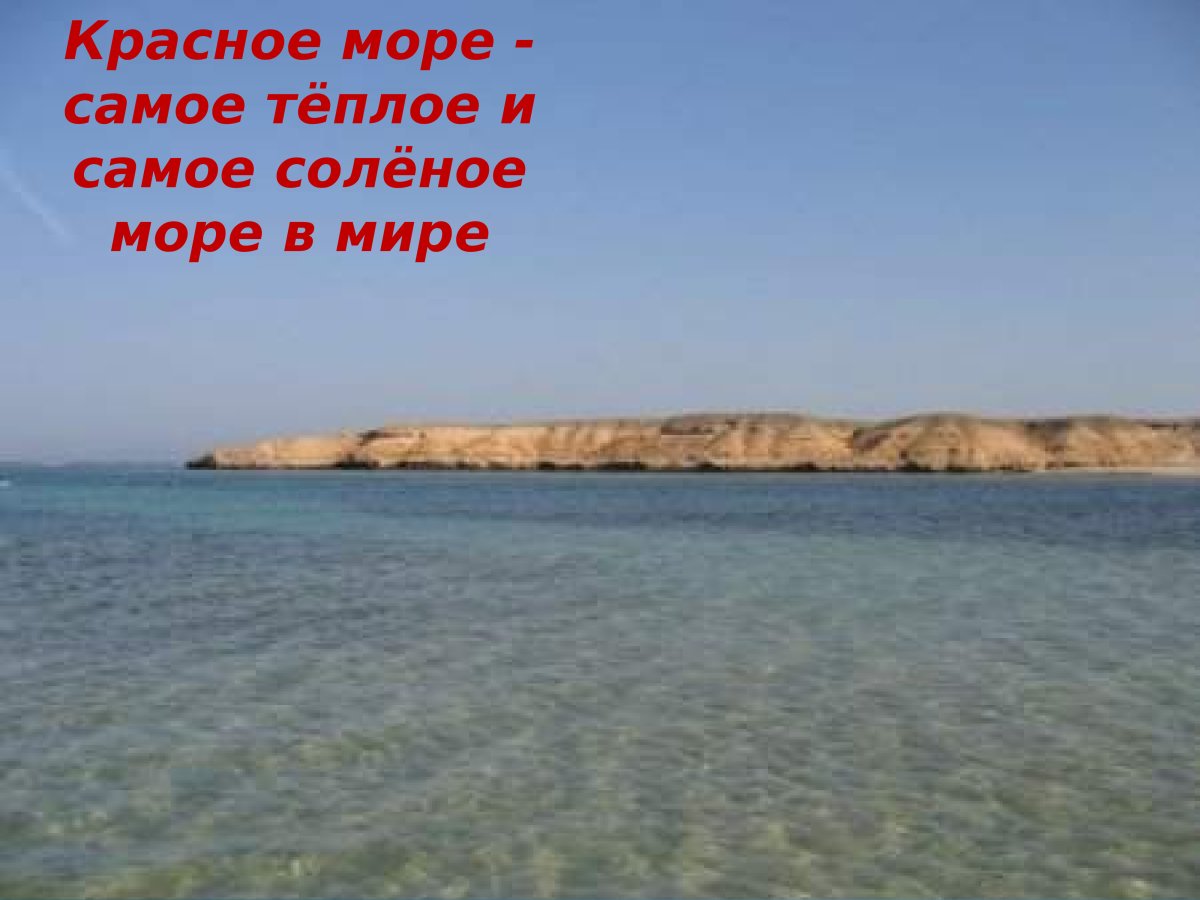 Красное море соленое