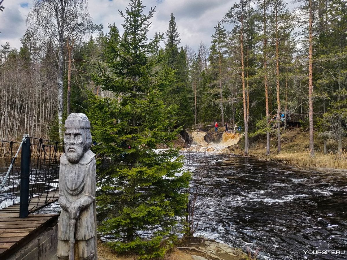 Водопады Ахвенкоски Карелия