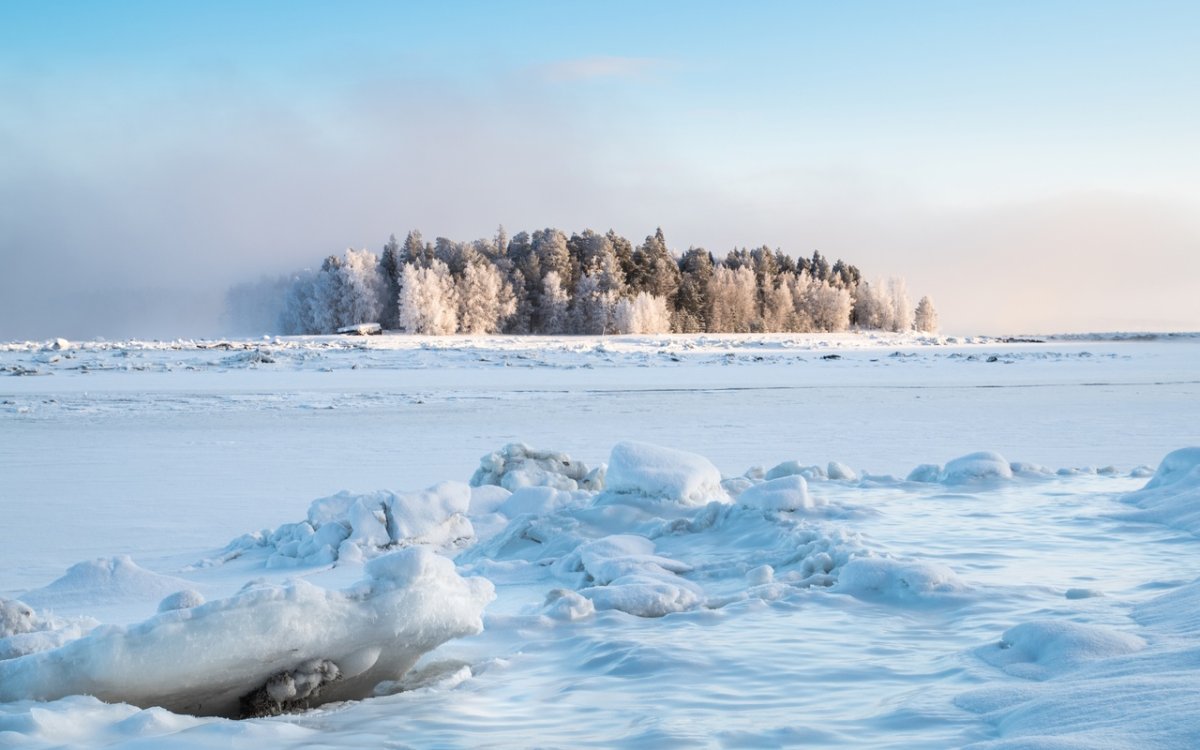 Белое море Карелия зимой