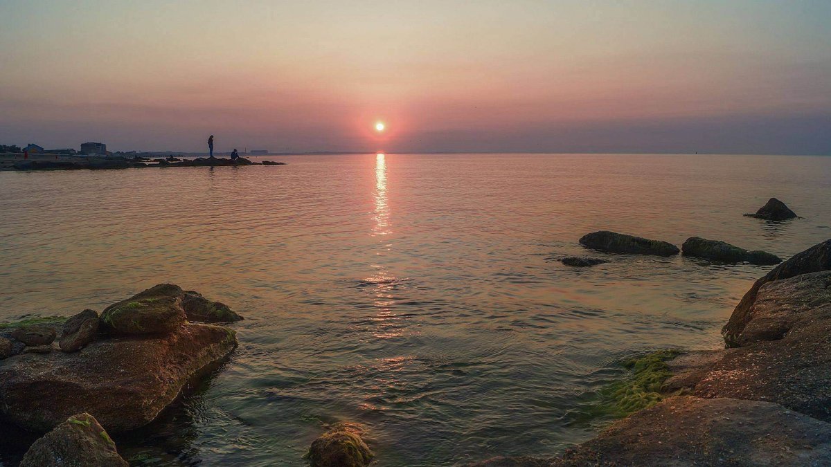 Чёрное море Феодосия рассвет