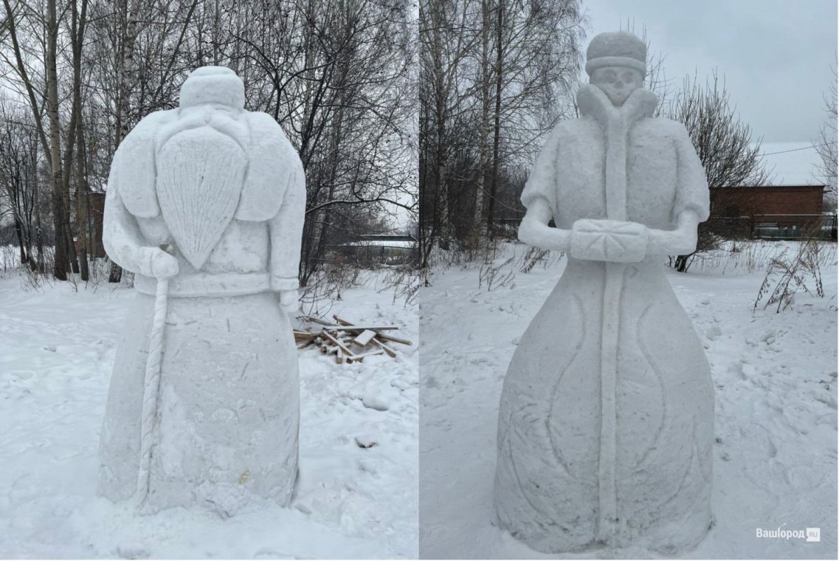 Страшная Снегурочка скульптура