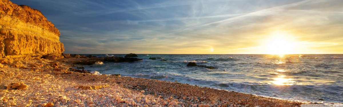 Морское побережье панорама