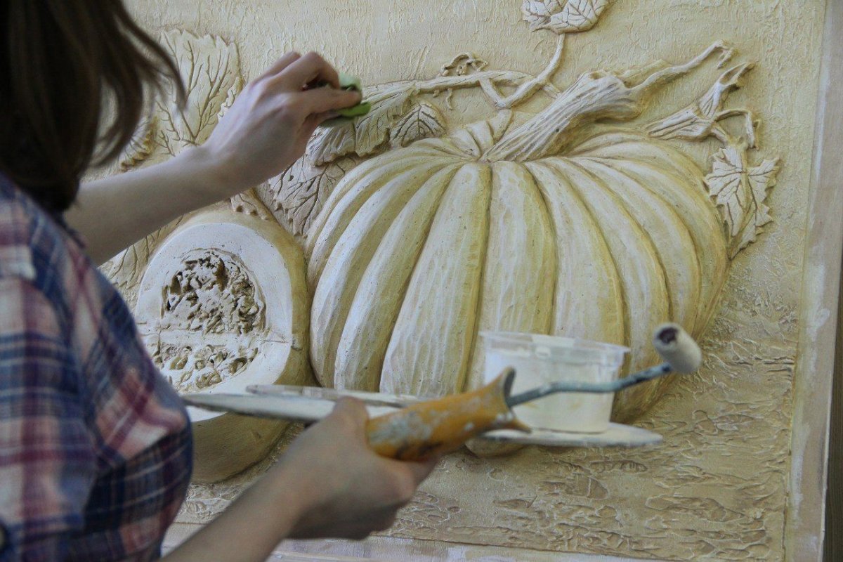Барельеф цветок Юлия Быковская