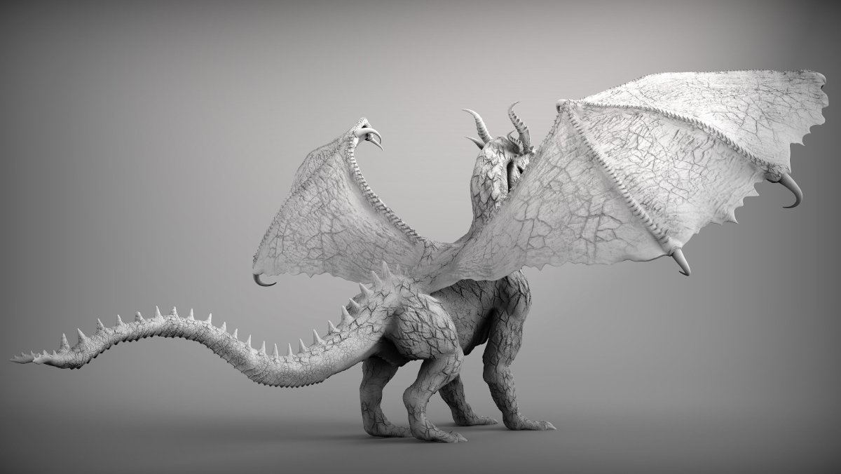 Дракон Япония Zbrush