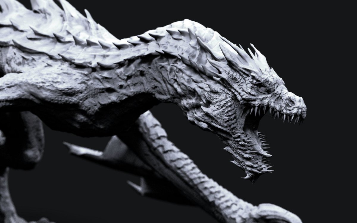 Белый дракон 3d
