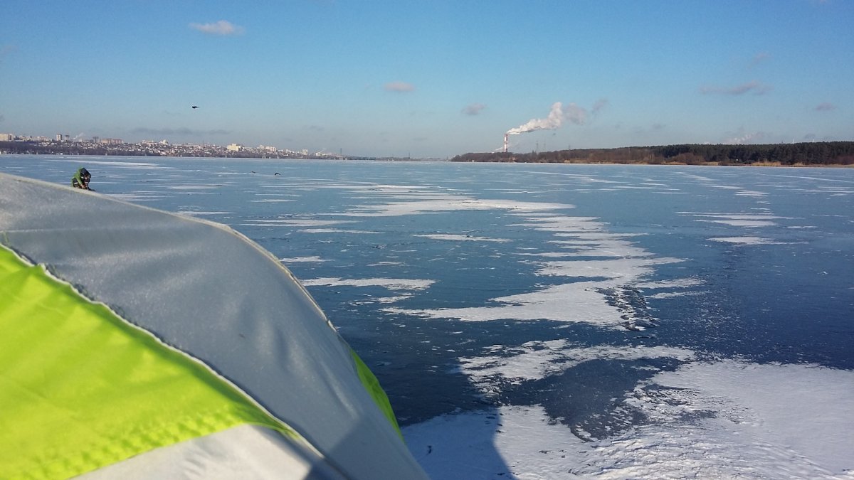Водохранилище Воронеж зима