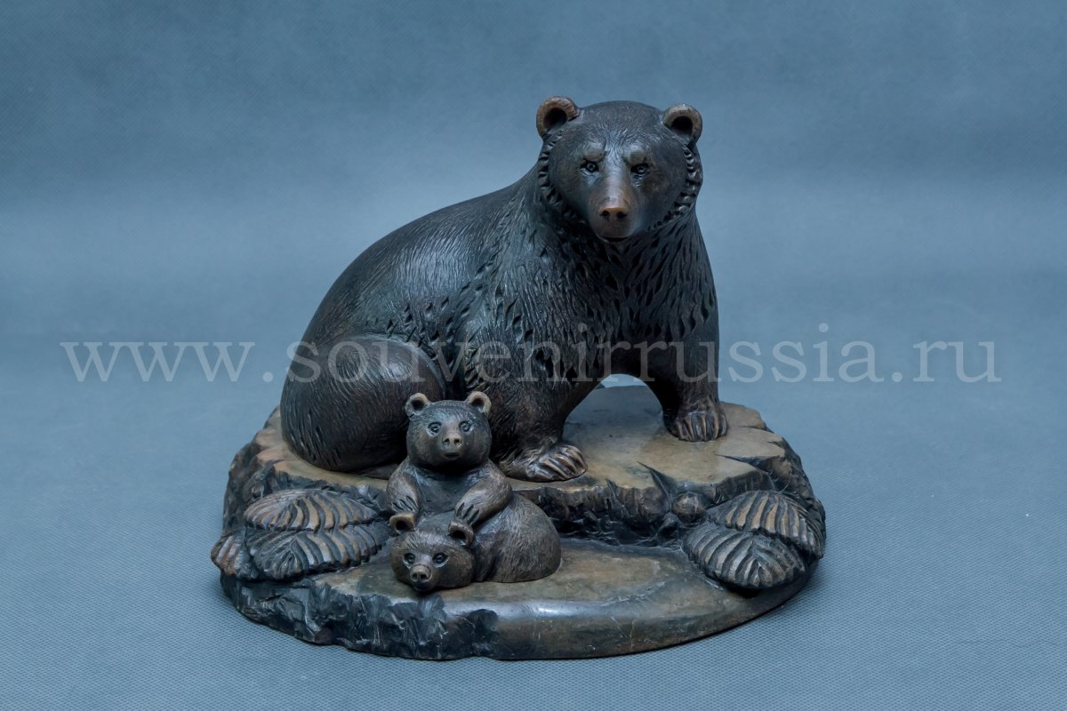 Фигурка медведя из глины