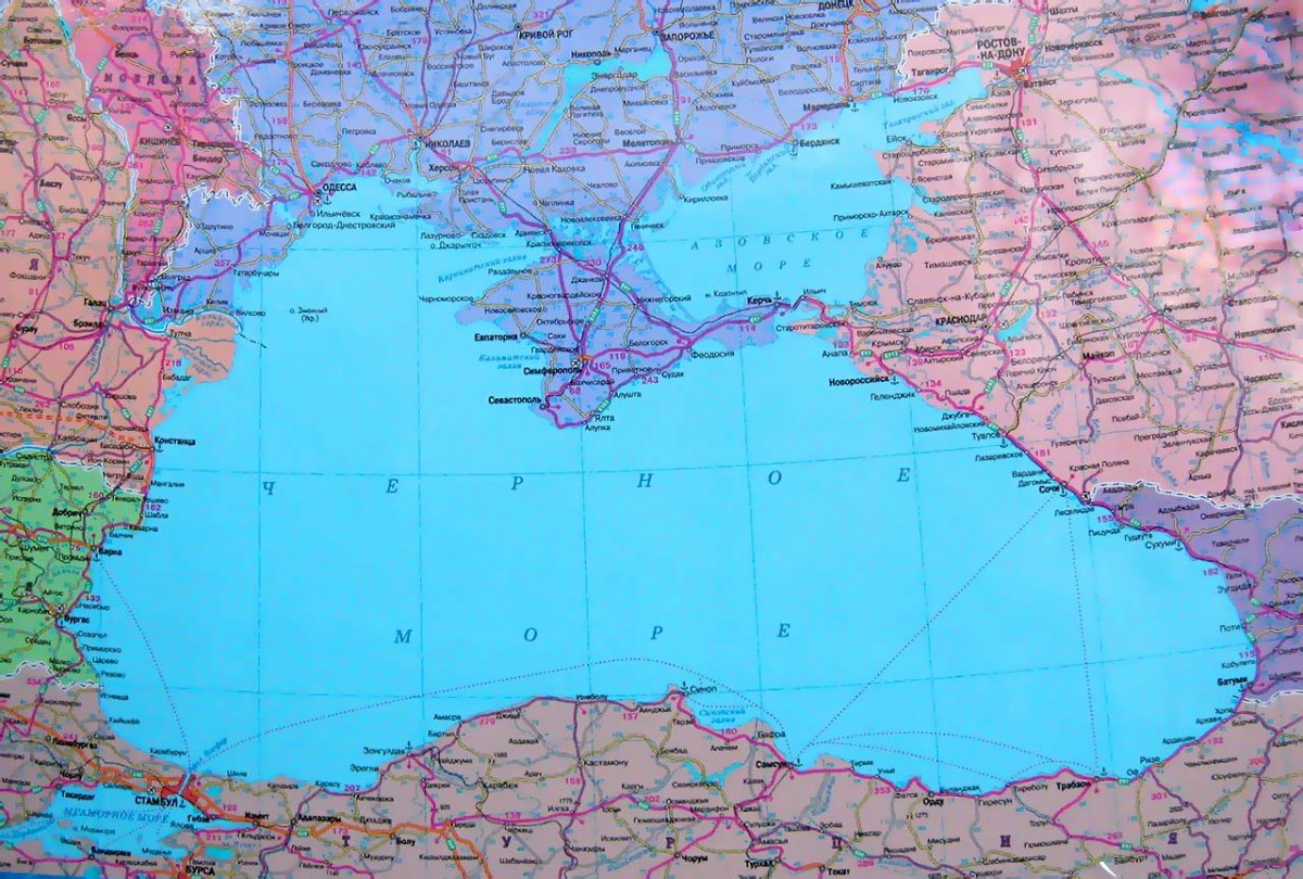 Азовское море карта побережья Россия