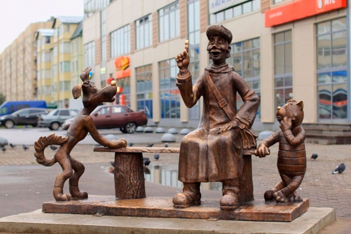 Памятник Простоквашино в Питере