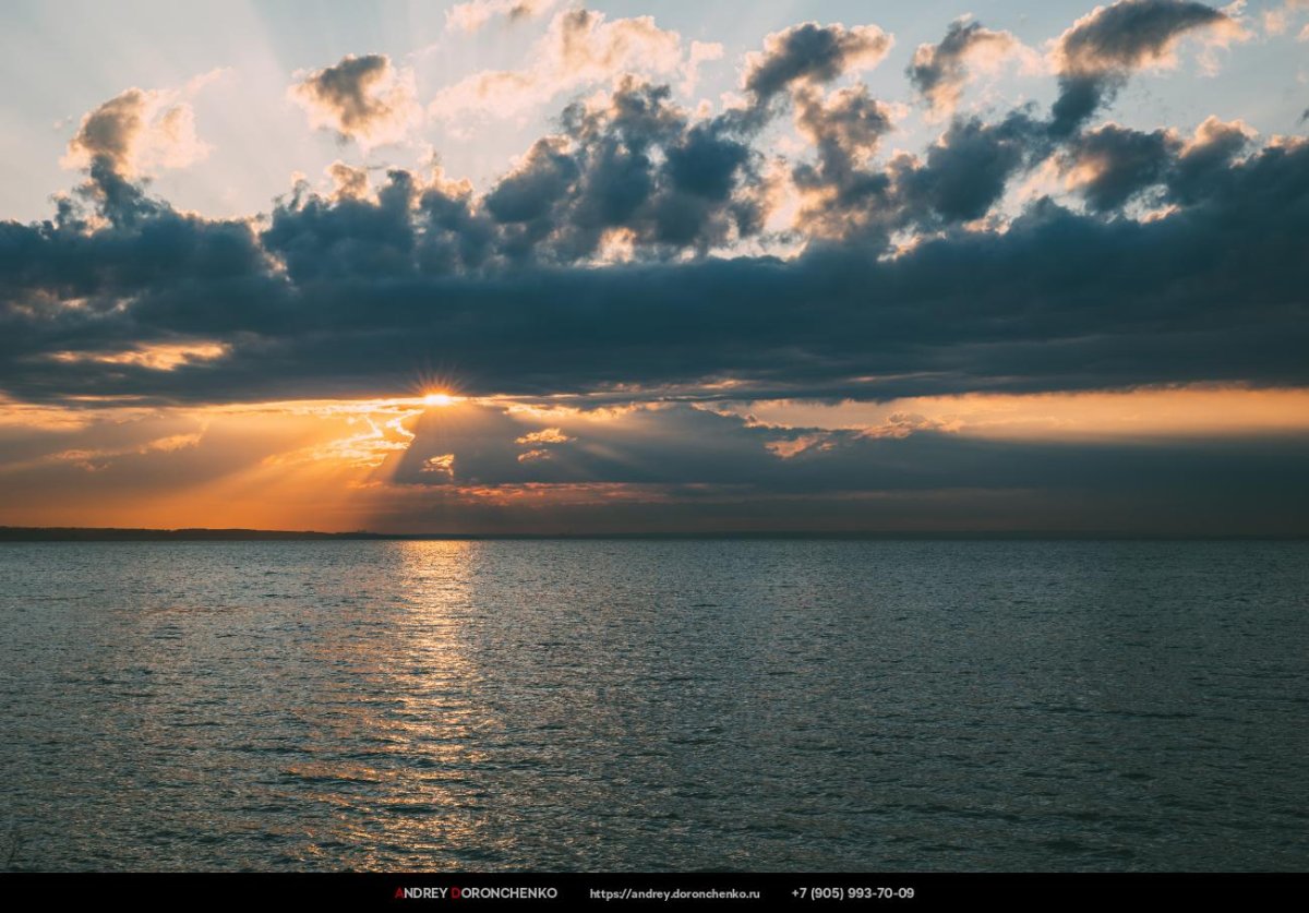 Закат на Обском море