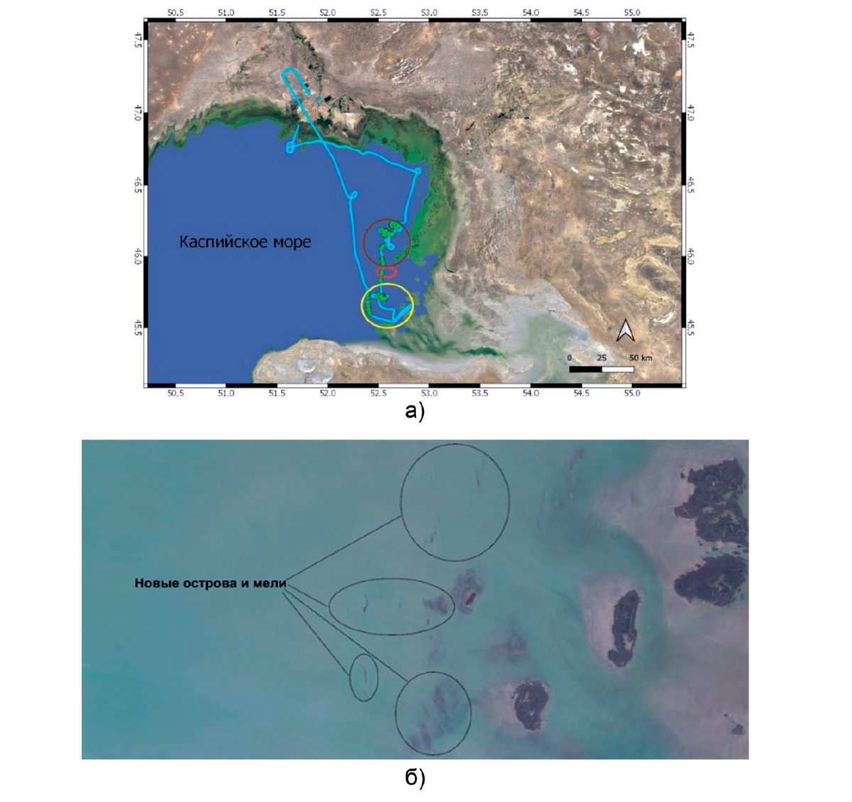 Остров Тюлений в Каспийском море на карте