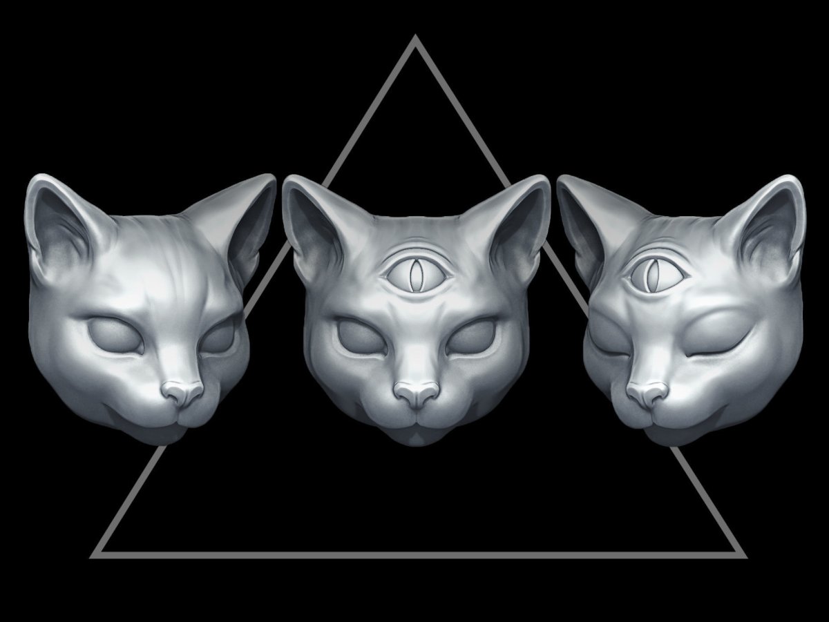 Кот 3d модель
