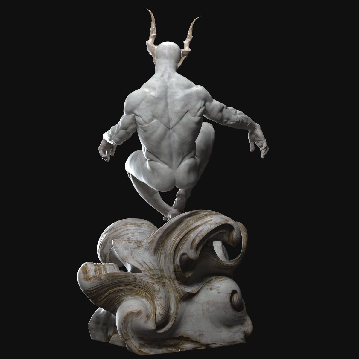 Статуя демон Zbrush