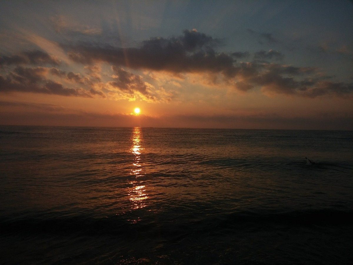 Закат на черном море