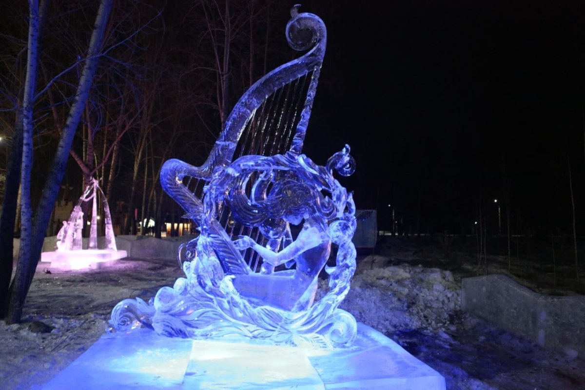 Ледяные скульптуры в Красноярске 2019