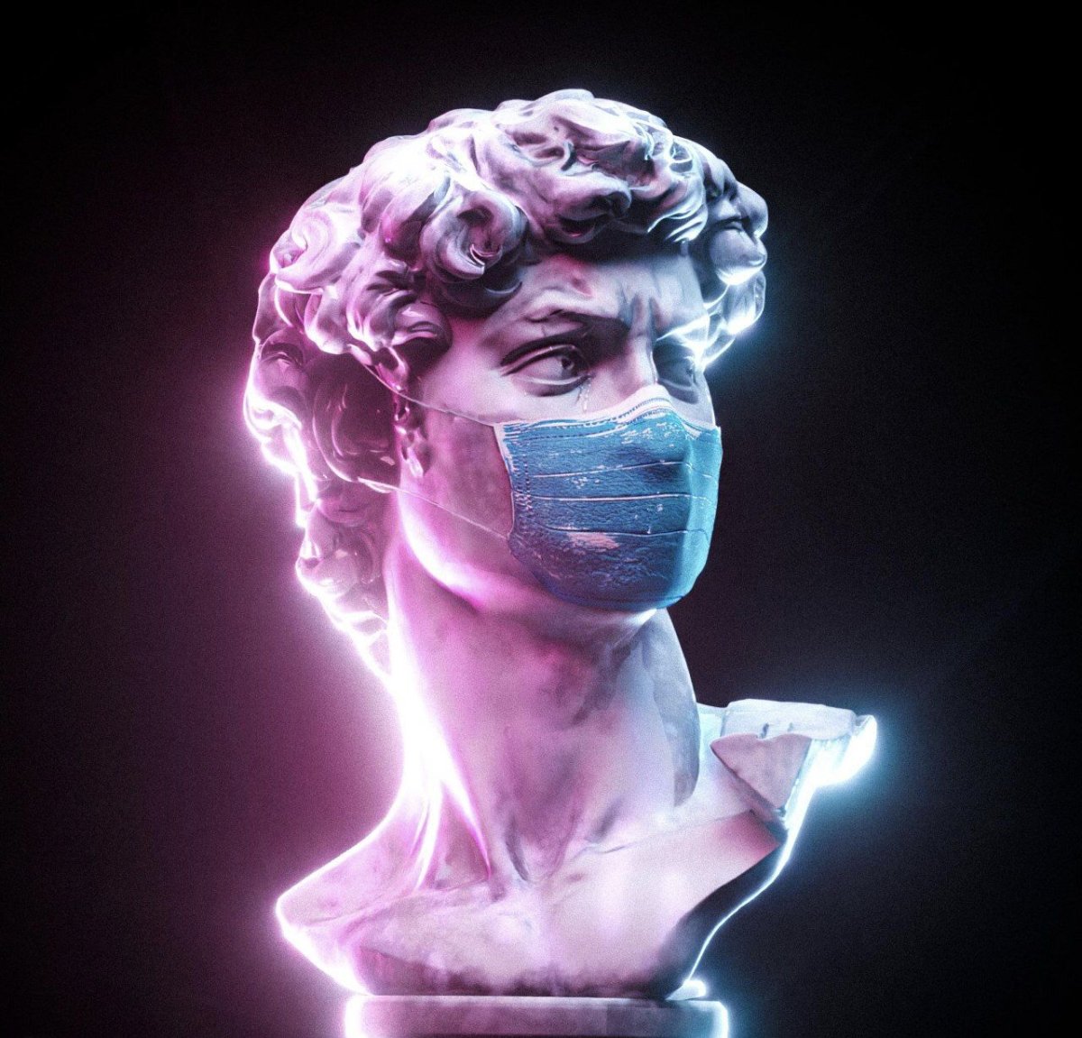 Давид Микеланджело vaporwave