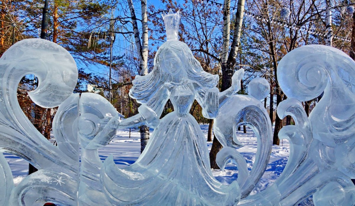 Ледовый городок Красноярск Татышев