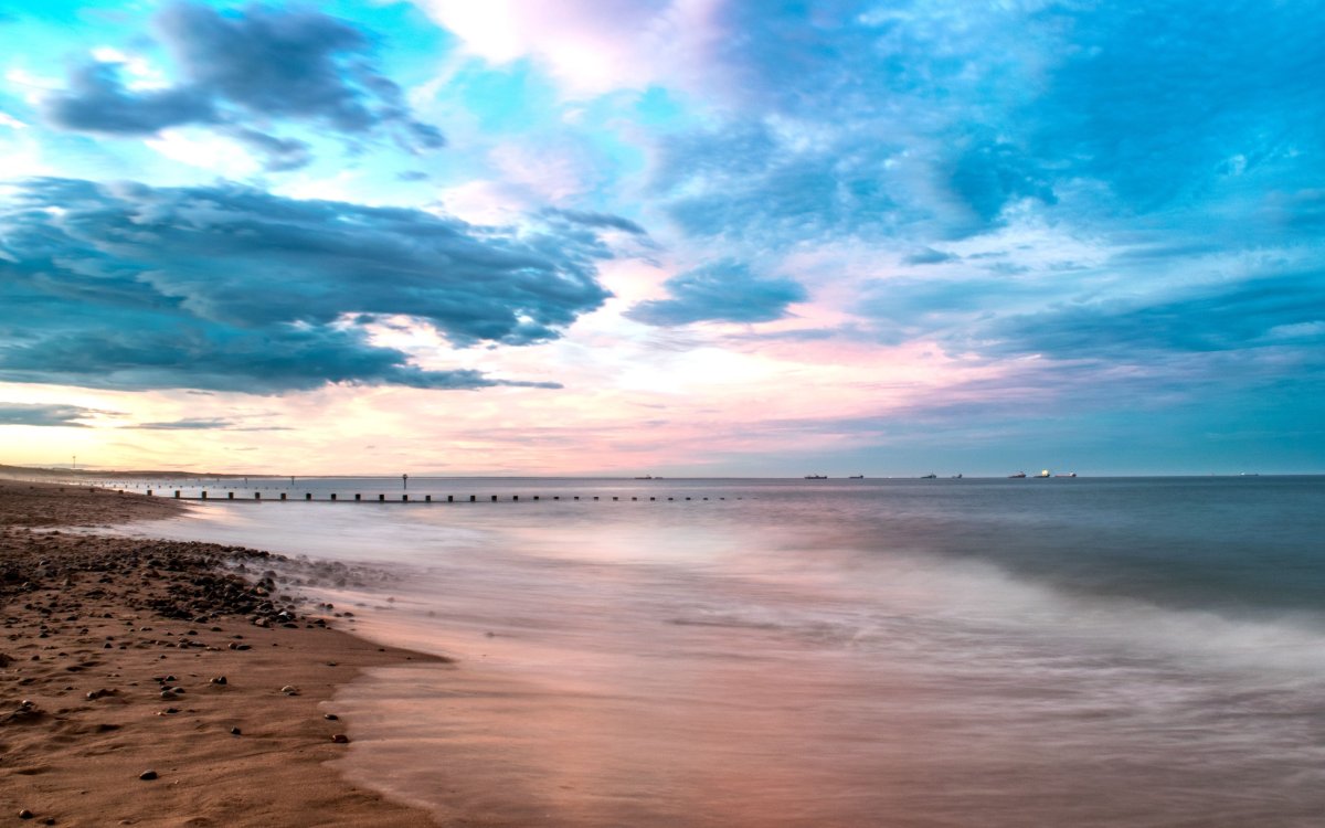 В море фото с воды закат