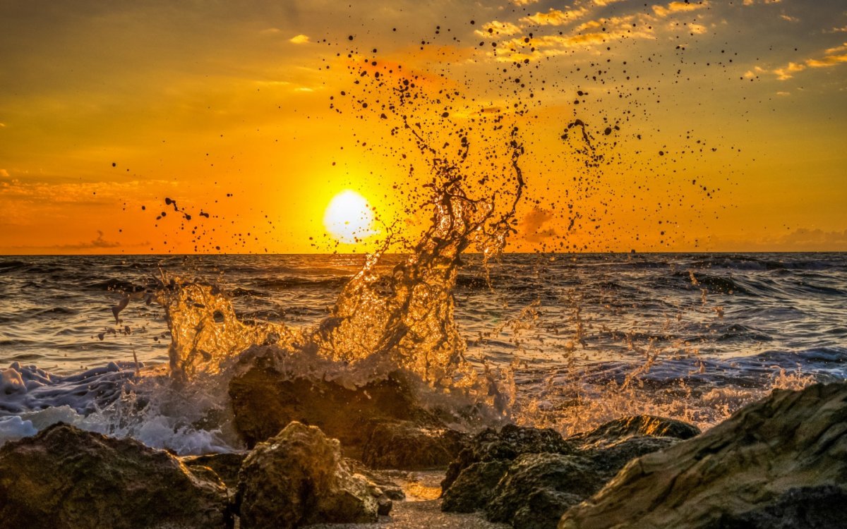 Закат на море