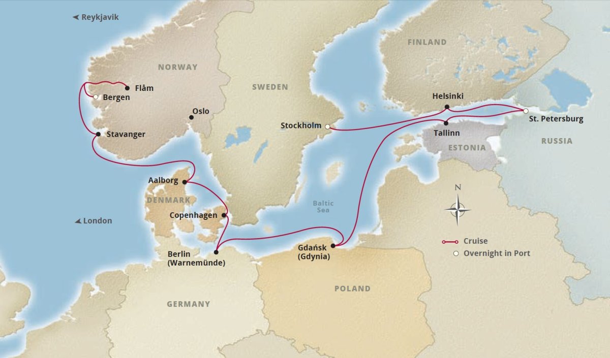Морские пути с Балтийского моря в Северное море