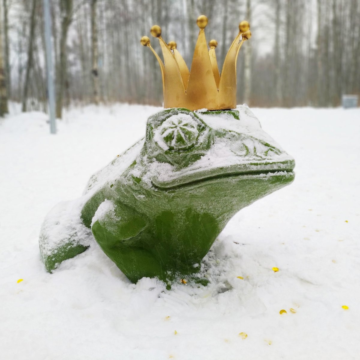 Царевна лягушка из снега
