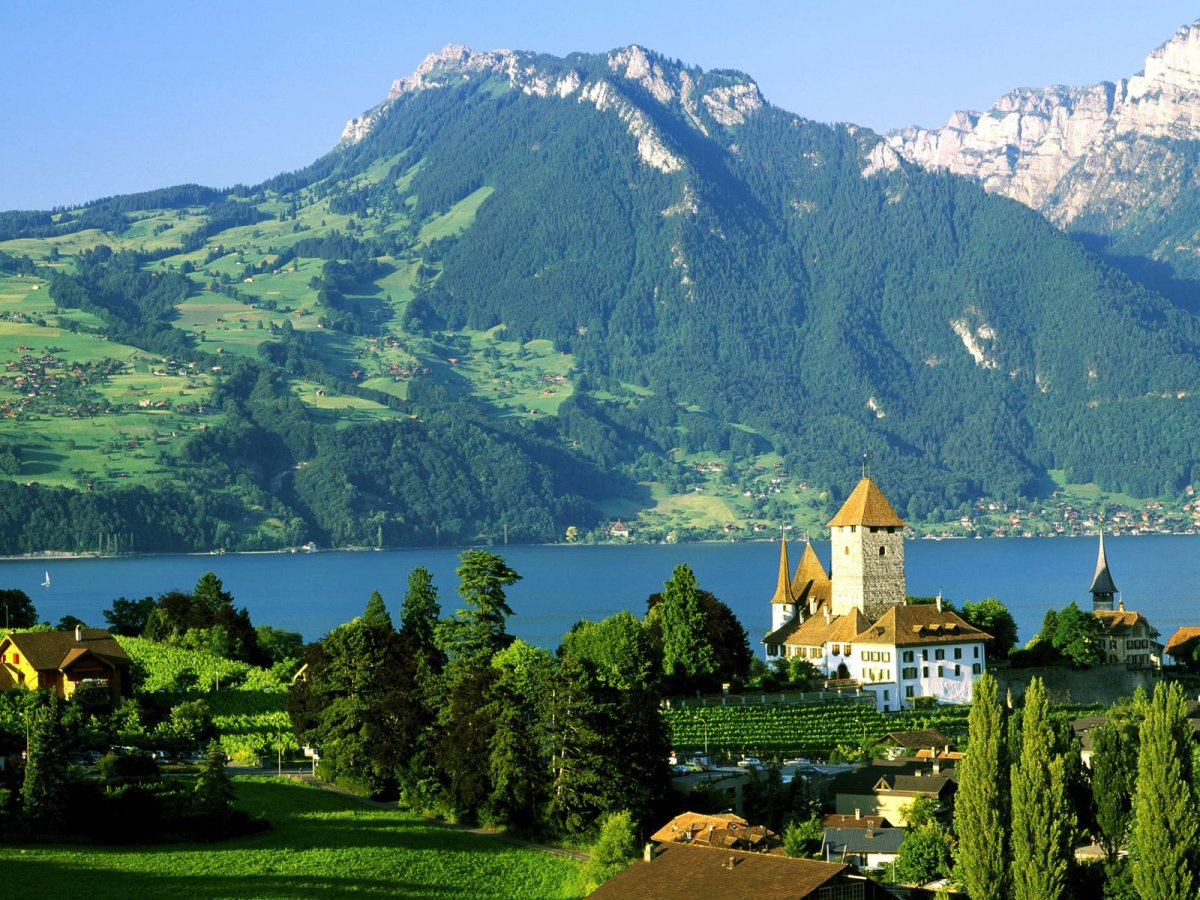 Spiez Castle Швейцария замок шпиц