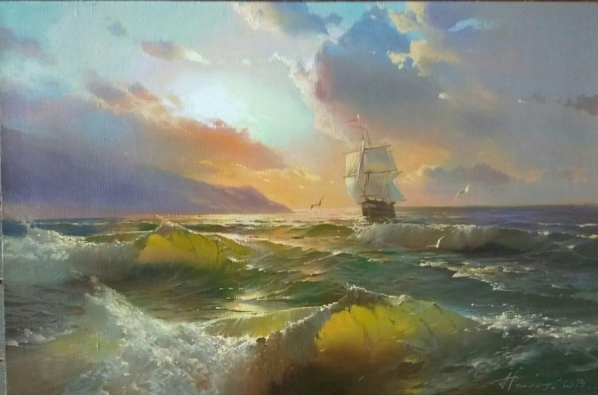 Румянцев Павел художник море