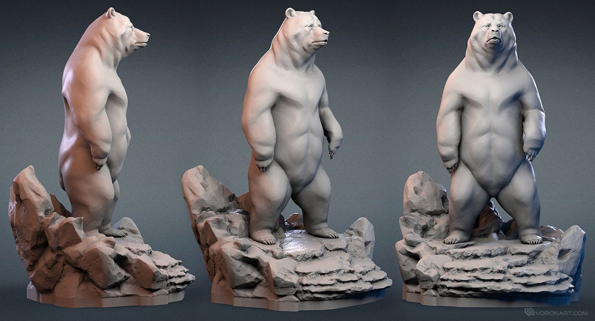 Медведь 3d модель