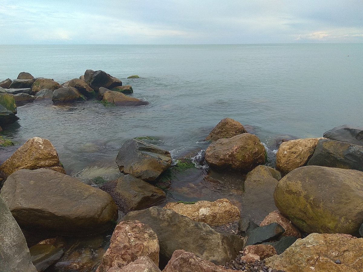 Каменистый берег черного моря